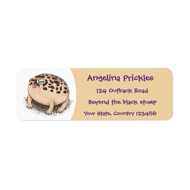 Funny desert rain frog cartoon illustration (Front)