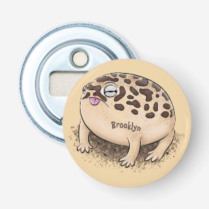 Funny desert rain frog cartoon illustration bottle opener