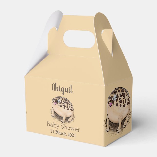 Funny desert rain frog cartoon illustration favour box (Front Side)
