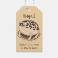 Funny desert rain frog cartoon illustration