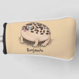 Funny desert rain frog cartoon illustration golf head cover