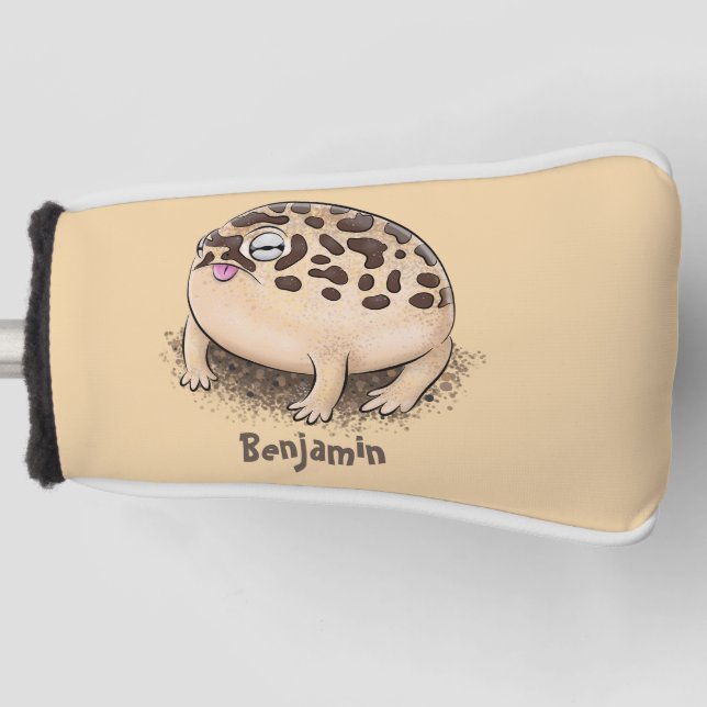 Funny desert rain frog cartoon illustration golf head cover (Front)