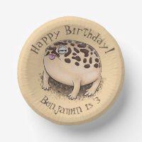 Funny desert rain frog cartoon illustration