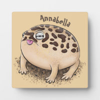 Funny desert rain frog cartoon illustration