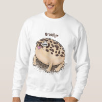 Funny desert rain frog cartoon illustration