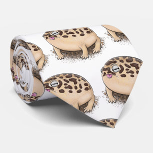 Funny desert rain frog cartoon illustration tie