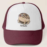 Funny desert rain frog cartoon illustration