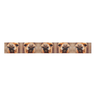 funny desert theme camel all over print grosgrain ribbon