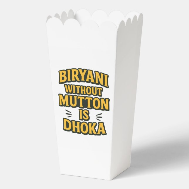Funny Desi Food Quote Tee Favour Box (Front)