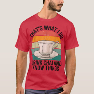 Funny Desi Tea Pakistani Indian Hindi Chai Lover M T-Shirt