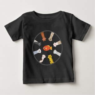Funny Design Cats Game To Catch Fish Baby T-Shirt