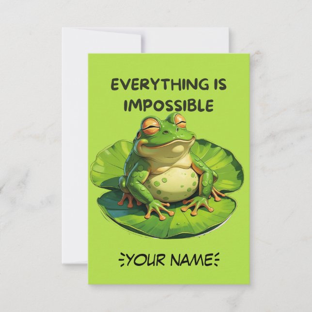 Funny Design for Humor Lovers and Overthinkers Thank You Card (Front)