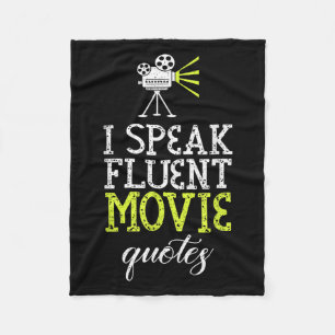 Funny Design Of I Speak Fluent Movie Quotes & Fleece Blanket