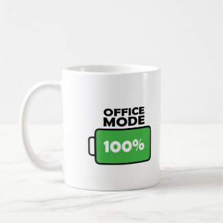 Funny Design Office Mode Full Charge Coffee Lover  Mug