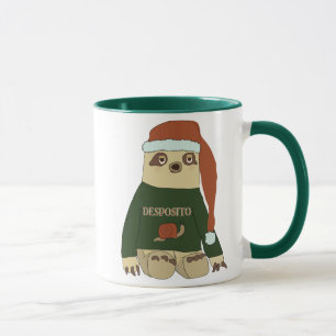Funny Desposito Christmas Sweater Sloth Coffee Mug