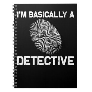 Funny Detective Crime Investigation Drama Reader Notebook