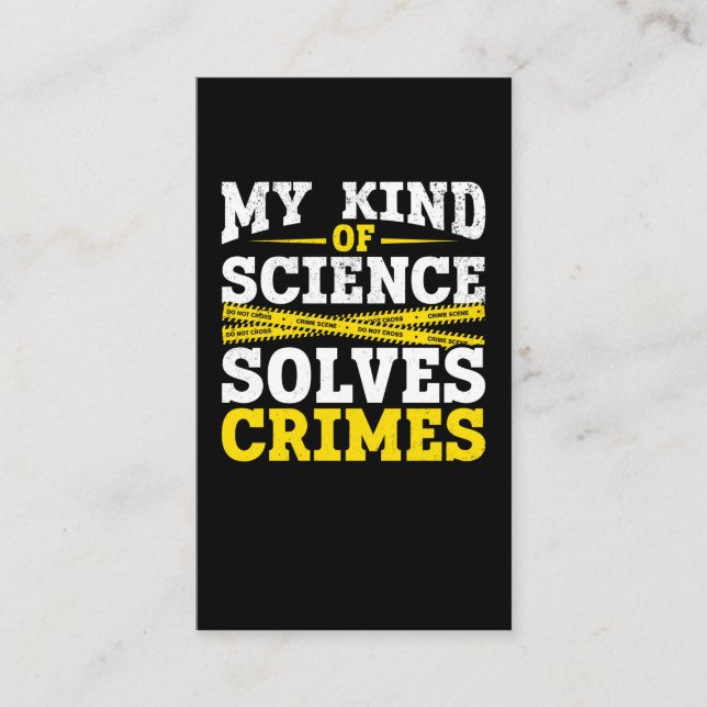 Funny Detective Forensic Science Crime Solver Business Card (Front)