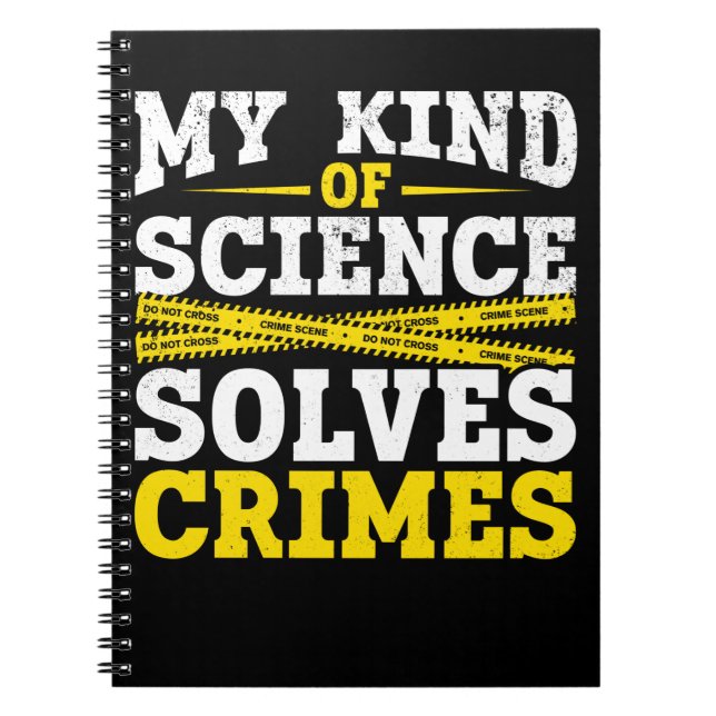 Funny Detective Forensic Science Crime Solver Notebook (Front)