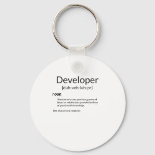 Funny Developers Gift Developer Definition Gift Key Ring