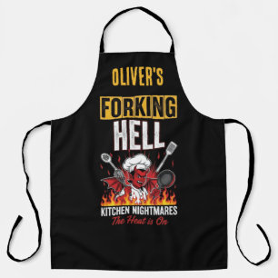 Funny Devil Chef Forking Hell Kitchen Nightmares Apron