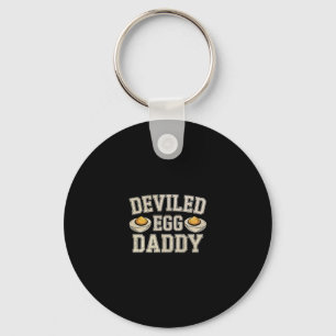 Funny Deviled Egg Daddy Thanksgiving Dinner Humor Key Ring