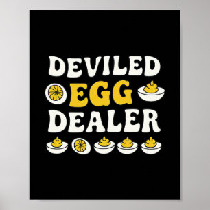 Funny Deviled Egg Dealer Thanksgiving Poster