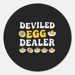 Funny Deviled Egg Er Thanksgiving  Classic Round Sticker