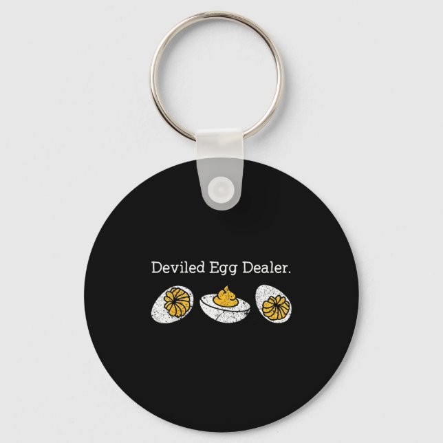 Funny Deviled Egg Er Thanksgiving  Key Ring (Front)