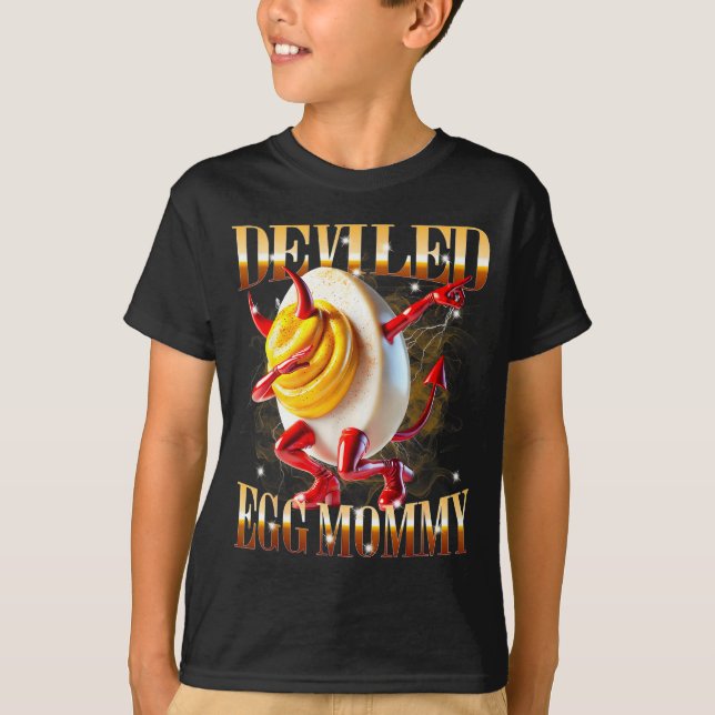 Funny Deviled Egg Food Humor Dab Meme Design  T-Shirt (Front)