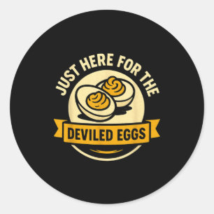 Funny Deviled Eggs Thanksgiving Food Humor Classic Round Sticker