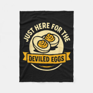 Funny Deviled Eggs Thanksgiving Food Humor Fleece Blanket