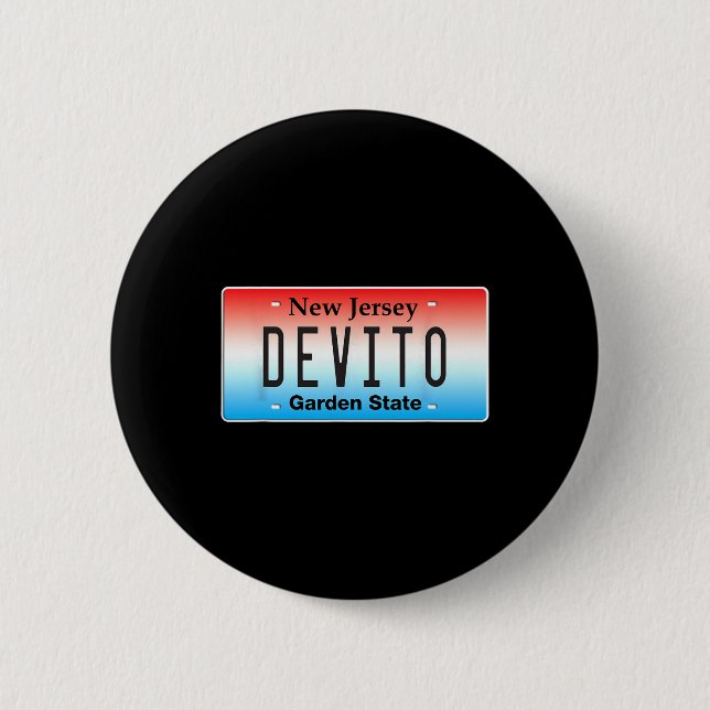 Funny Devito New Jersey Italian American Nj Cutlet 6 Cm Round Badge (Front)