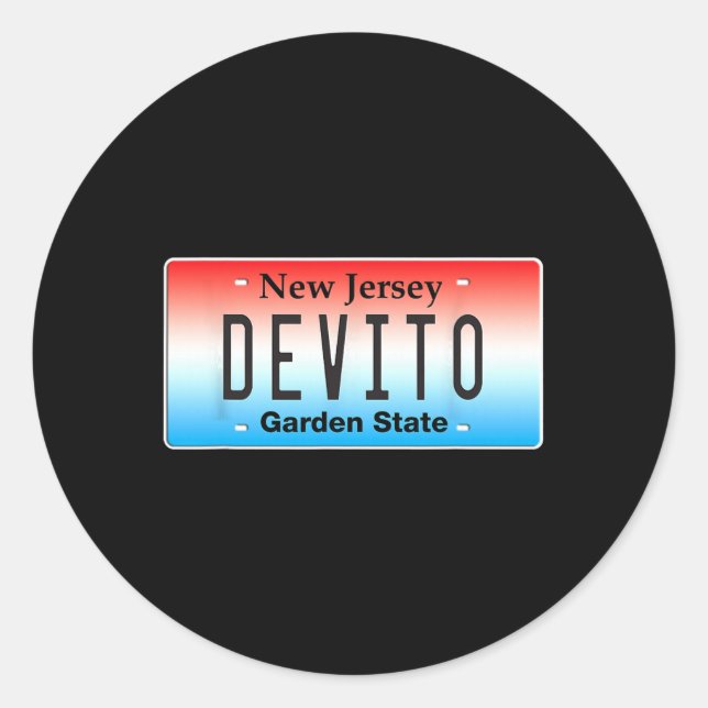 Funny Devito New Jersey Italian American Nj Cutlet Classic Round Sticker (Front)