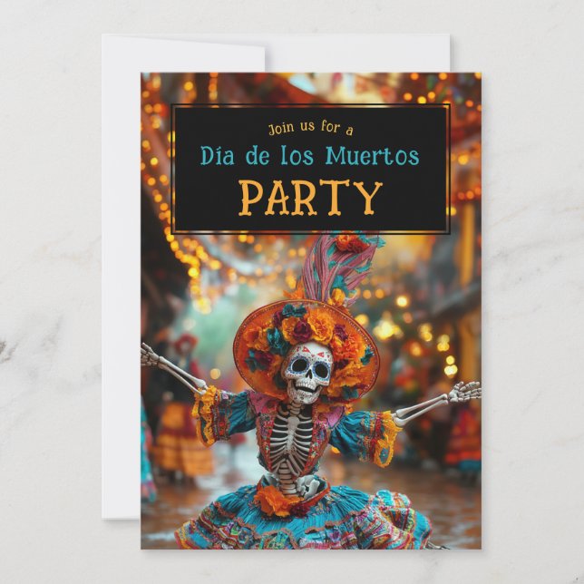 💀 Funny Día de Muertos Party Invitation (Front)