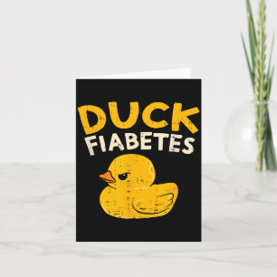 Funny Diabetes Awareness Duck Fiabetes Cool Rubber Card