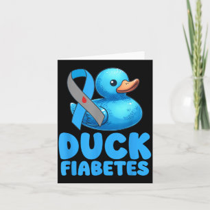 Funny Diabetes Awareness Duck Fiabetes Cool Rubber Card