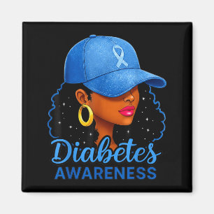 Funny Diabetes Awareness Month Black Women  Magnet