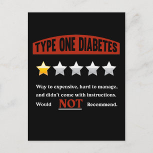 Funny Diabetes Joke Diabetic Humour Postcard