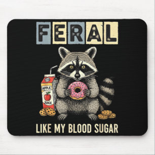 Funny Diabetes Raccoon Humor Type One Insulin Joke Mouse Mat