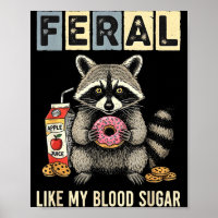 Funny Diabetes Raccoon Humor Type One Insulin Joke