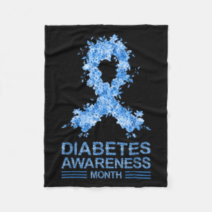 Funny Diabetic Awareness Diabetes Type 1 2 Pancrea Fleece Blanket