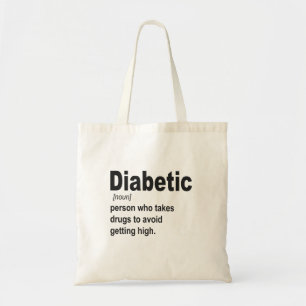 Funny Diabetic type 1 Definition Awareness Gift  Tote Bag