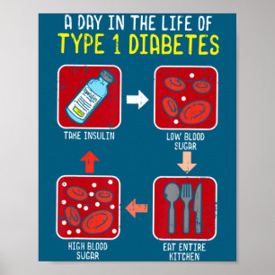 Funny Diabetic Type 1 Life Cycle Funny Diabetes  Poster