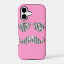 Funny Diamond Moustache With Glasses