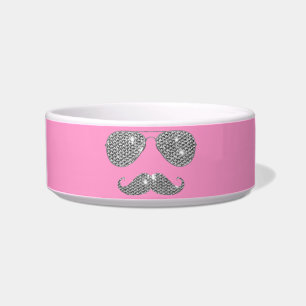 Funny Diamond Moustache With Glasses Bowl