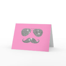 Funny Diamond Moustache With Glasses