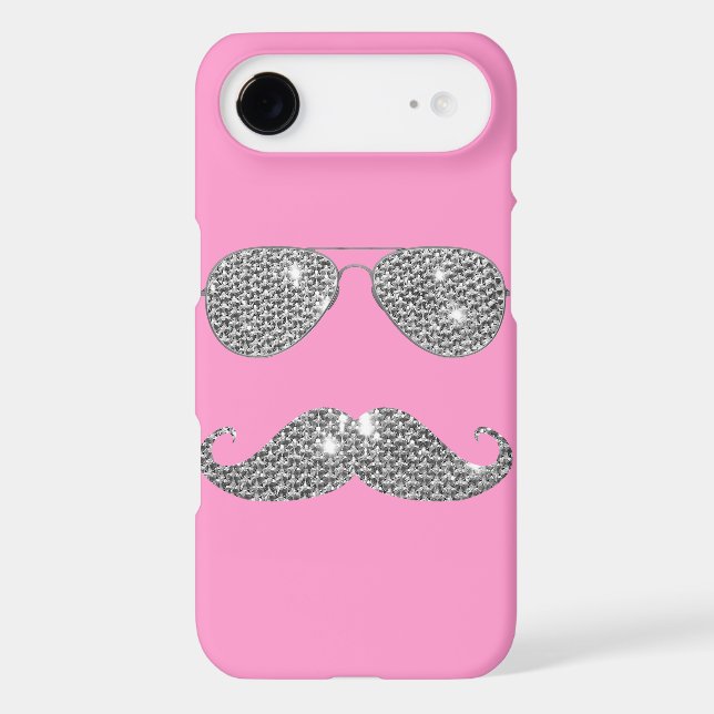 Funny Diamond Moustache With Glasses Case-Mate iPhone Case (Back)