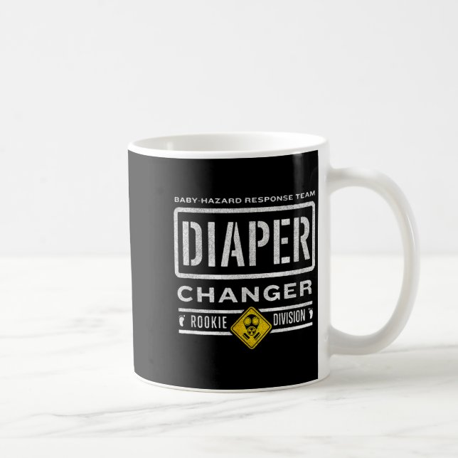 Funny Diaper Changer Duty - Expecting Baby New Dad Coffee Mug (Right)