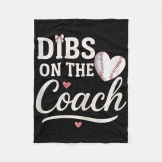 Funny Dibs On The Coach Sell Heart Cute Mothers Da Fleece Blanket