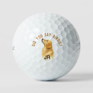 Funny Did you say Birdie Dog Personalized initials Golf Balls